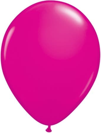 QUALATEX PLAIN LATEX  11" RND wild berry 100CT
