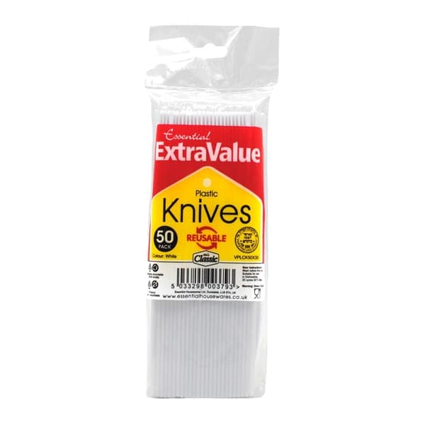 EV CLASSIC REUSABLE KNIFE WHITE PK50X30
