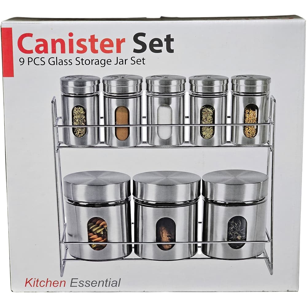 SOV Canister Set 9pc Storage Jar Set on Stand