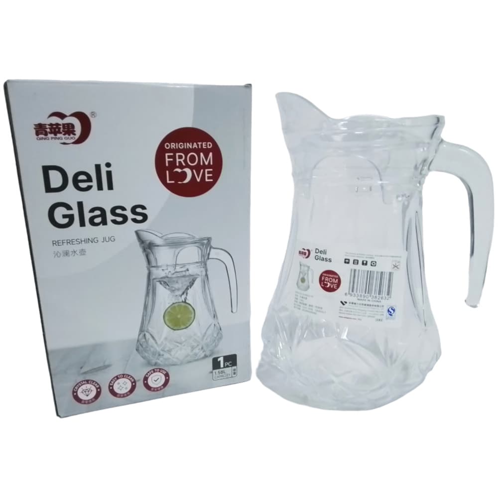 SOV Glass Jug 1.58 ltr Diamond EH1002