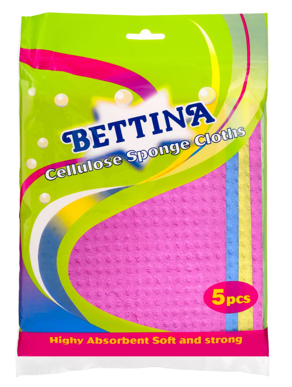 Bettina 5pc Cellulose Sponge Cloths