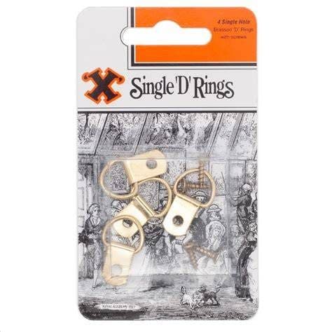 X Single D Rings Brassed *BP