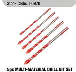 Amtech 5 piece multi-material drill bit set 2