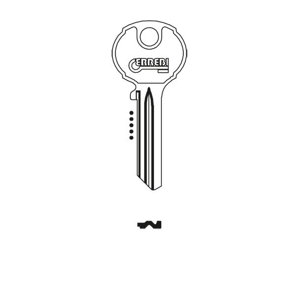 Errebi cylinder Key Blank 5 pin to suit Union