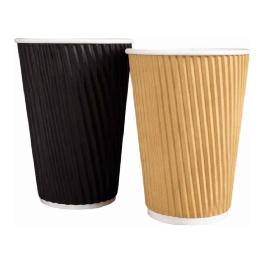 Better Options  12OZ Coffee Ripple Cups  Brown 25PCS