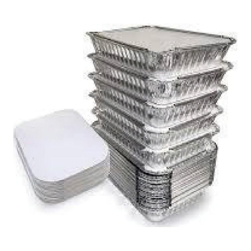 Better Options Aluminum Foil 100PCS  24X24CM ContainerS with Lid
