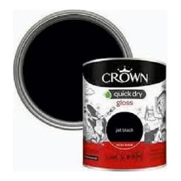 Crown Paints Quick Dry Gloss Jet Black 750ml 2