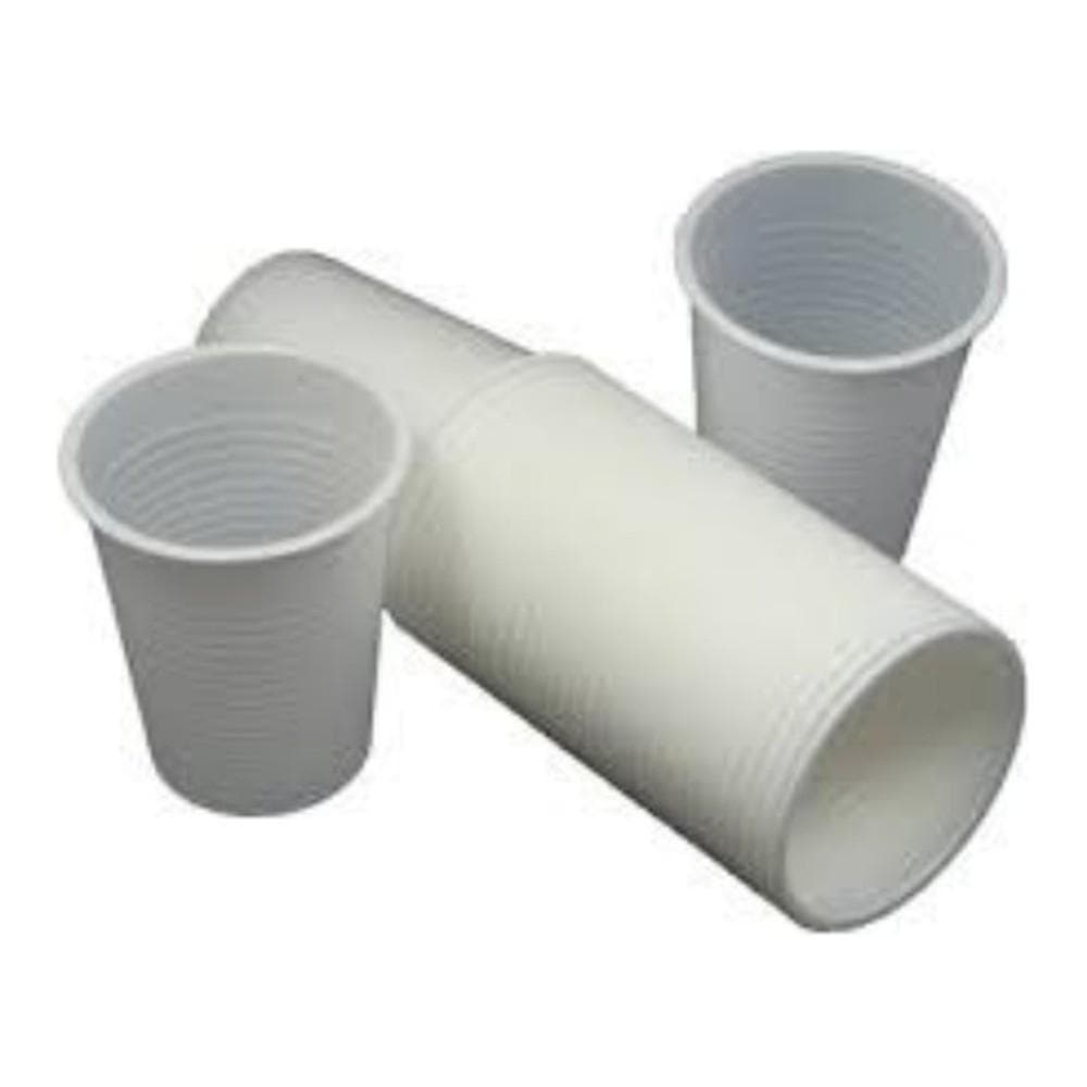 Better Options 100pc ( 7ozs , 200cc) Reusable Plastic Cups White