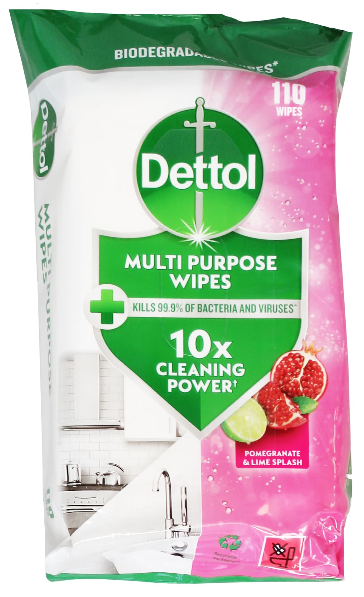 Dettol Anti Bacterial Wipes Pome & Lime 105S
