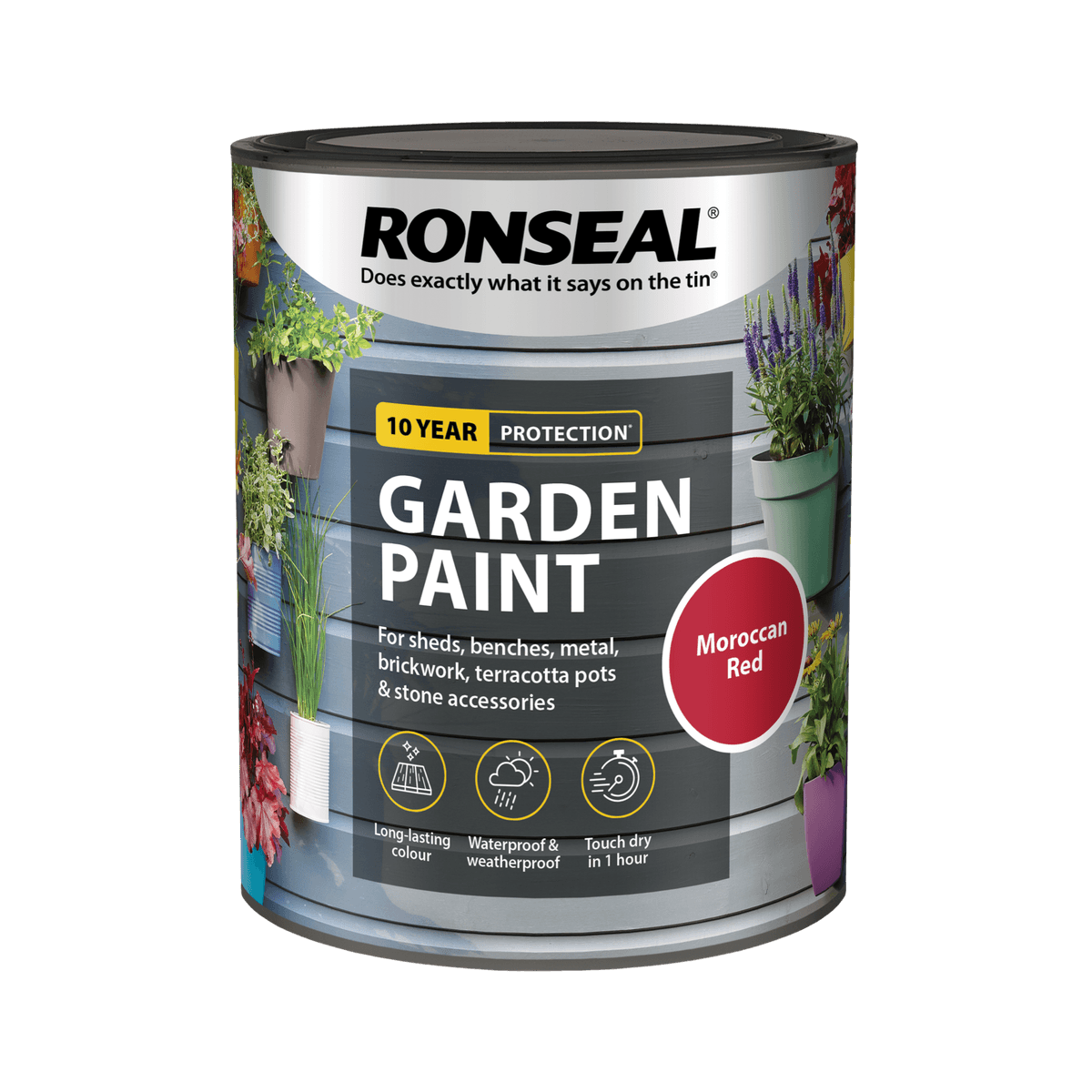 Ronseal Garden Paint Moroccan Red  2.5ltr