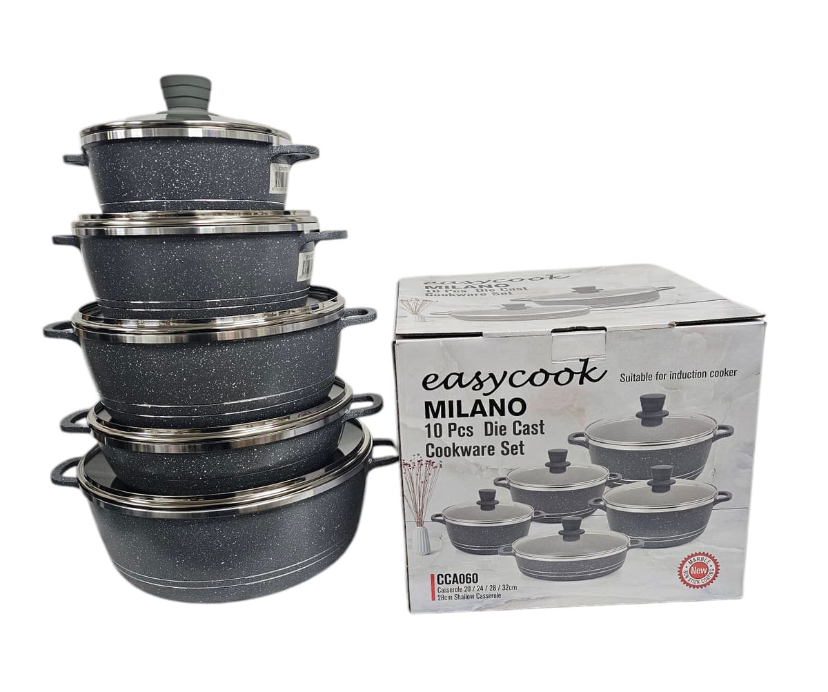 SOV Die Cast Set 5pc Easycook Grey 20/24/28/32+28cm Shallow