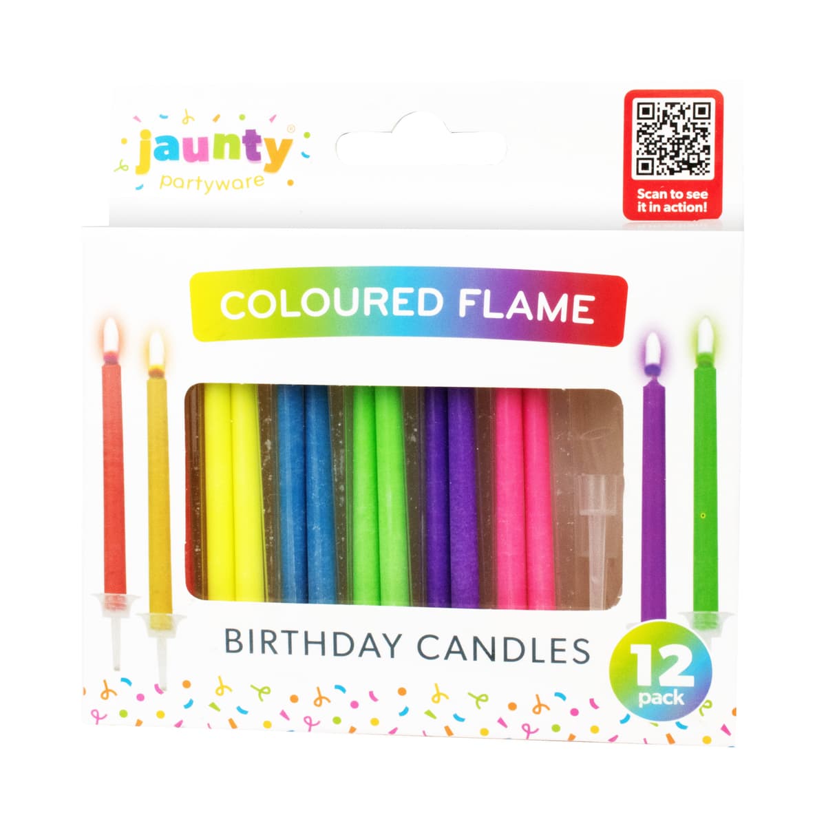 OTL coloured flame birthday candles