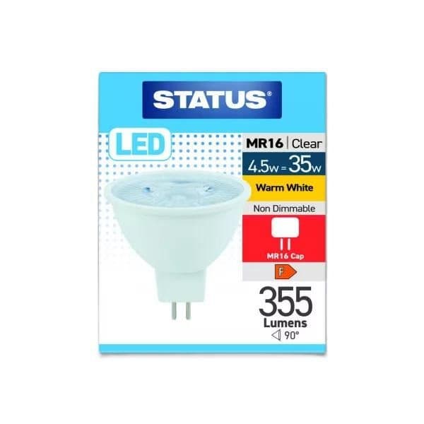 STATUS LED - MR16 - 38° - PA - Clear - Warm Light 4.5w