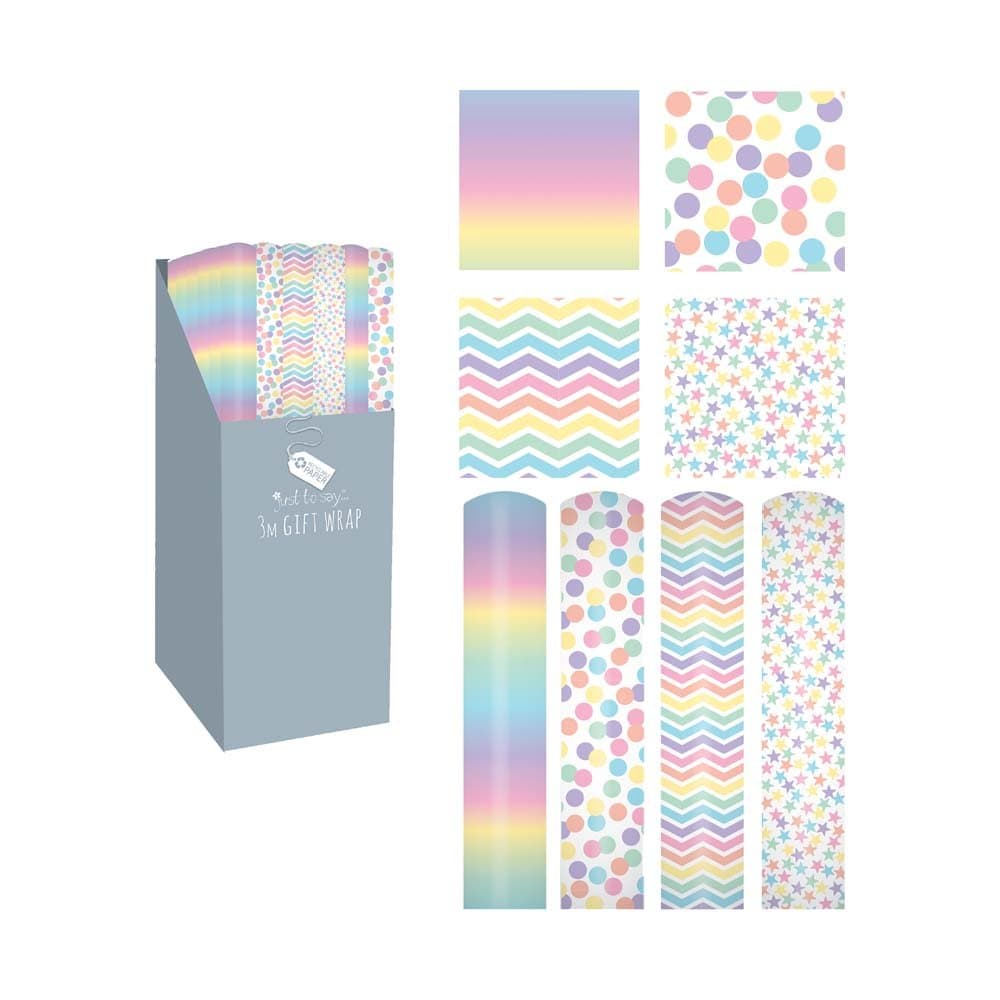 Tallon 3 Metre Gift-Wrap Pastels Designs