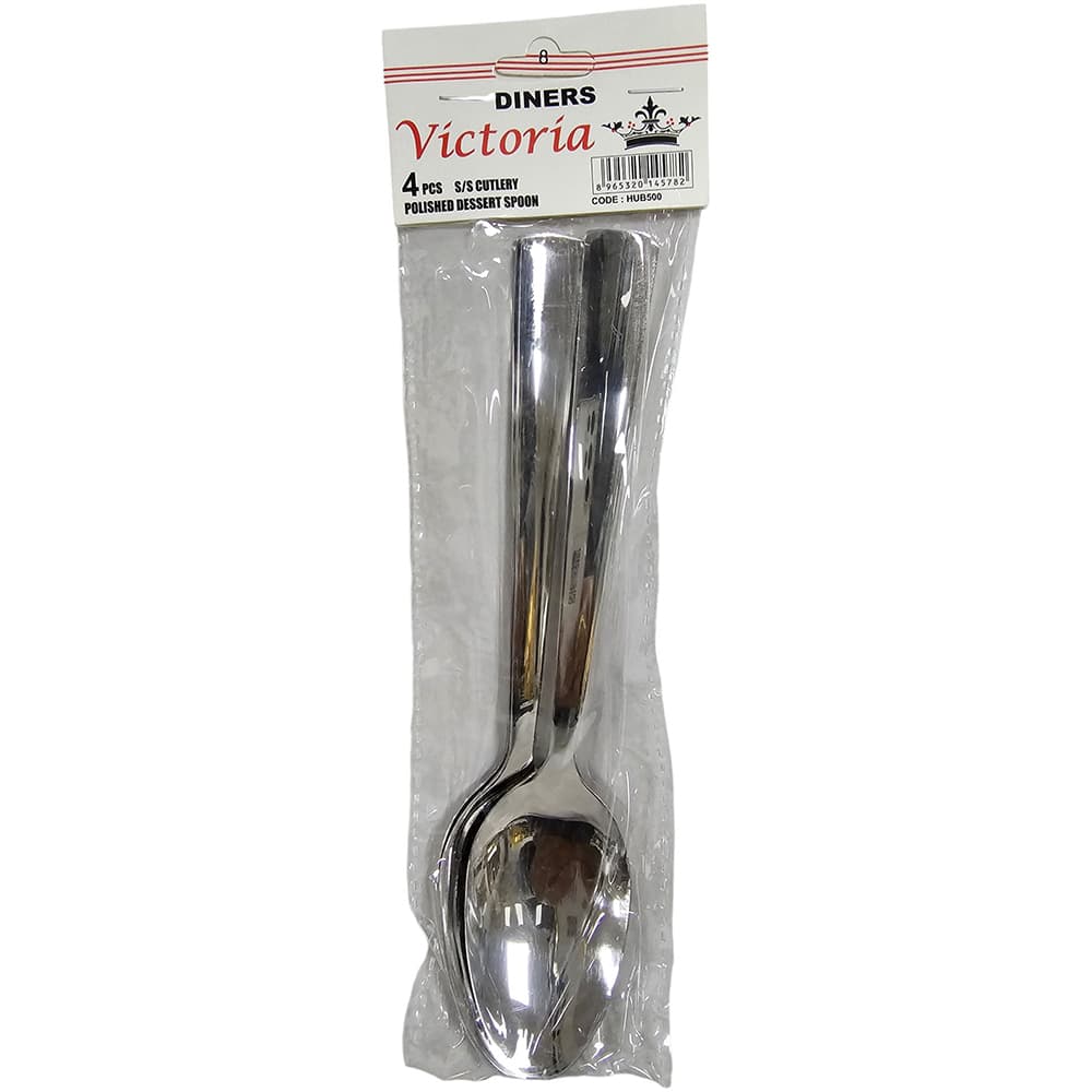 SOV 4PK Polished Dessert Spoon