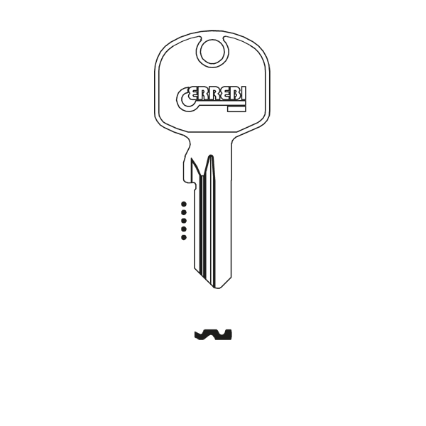 Errebi Cylinder Key Blank Basi/Wagner Orion BSI1