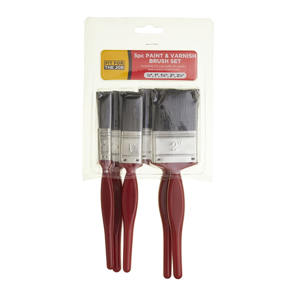 5PC FFJ Paint & Varnish Brush Set