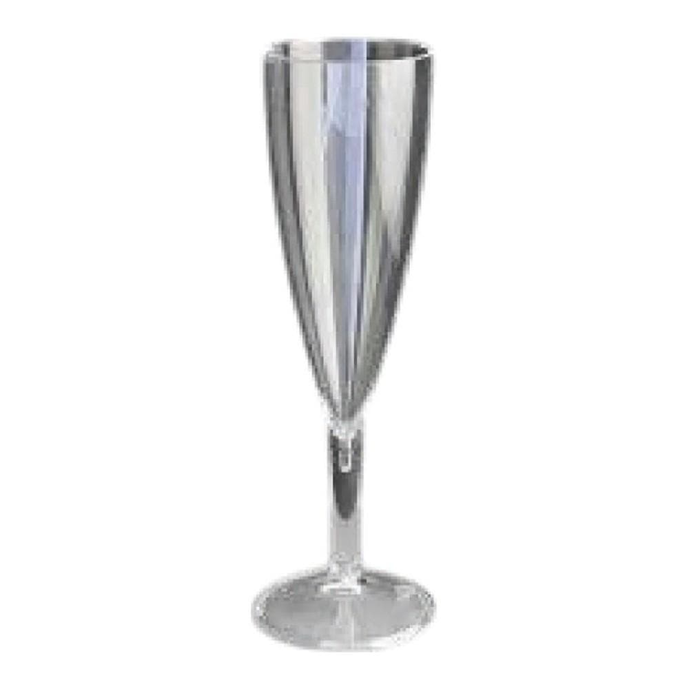 Better Options  Reusable 6pc Clear PlastIc Champagne Flutes