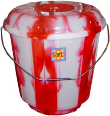 Plastic Bucket + Lid Double Colour 3ltr