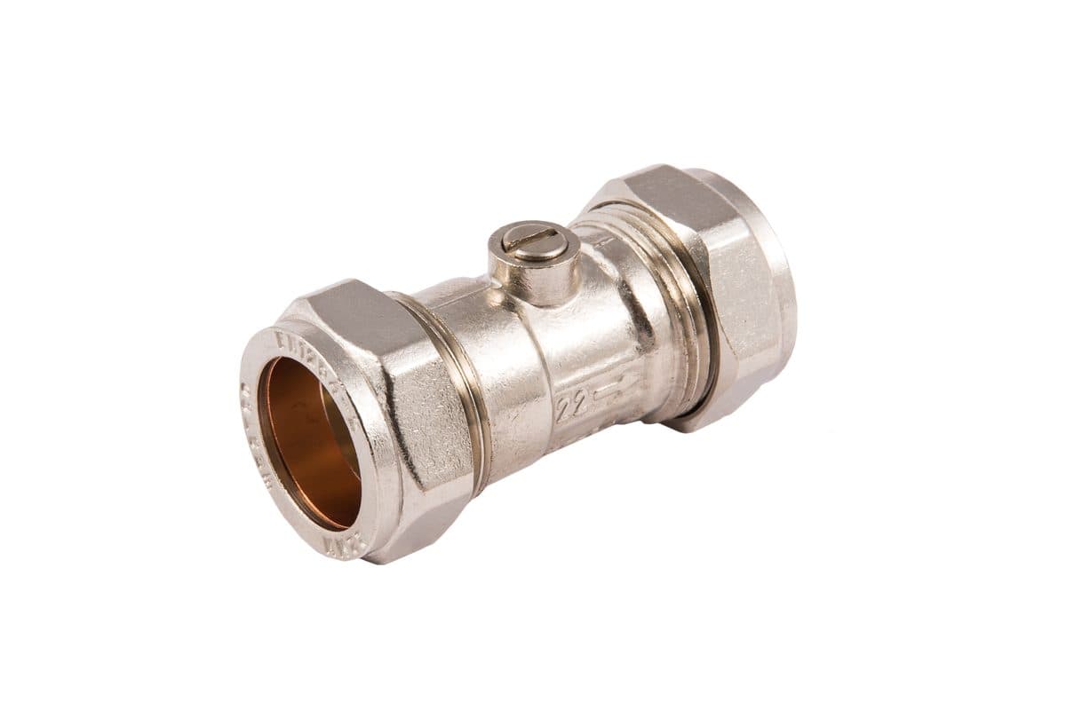 Securplumb L/P CXC Chrome Isolation Valve 15mm