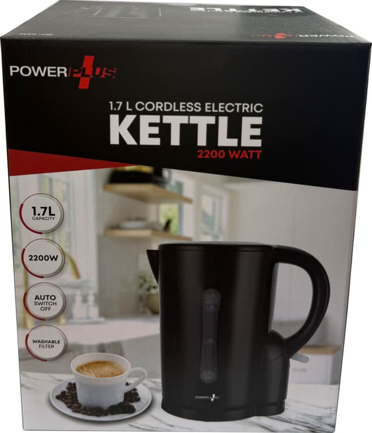 Powerplus Cordless Kettle 1.7ltr Black