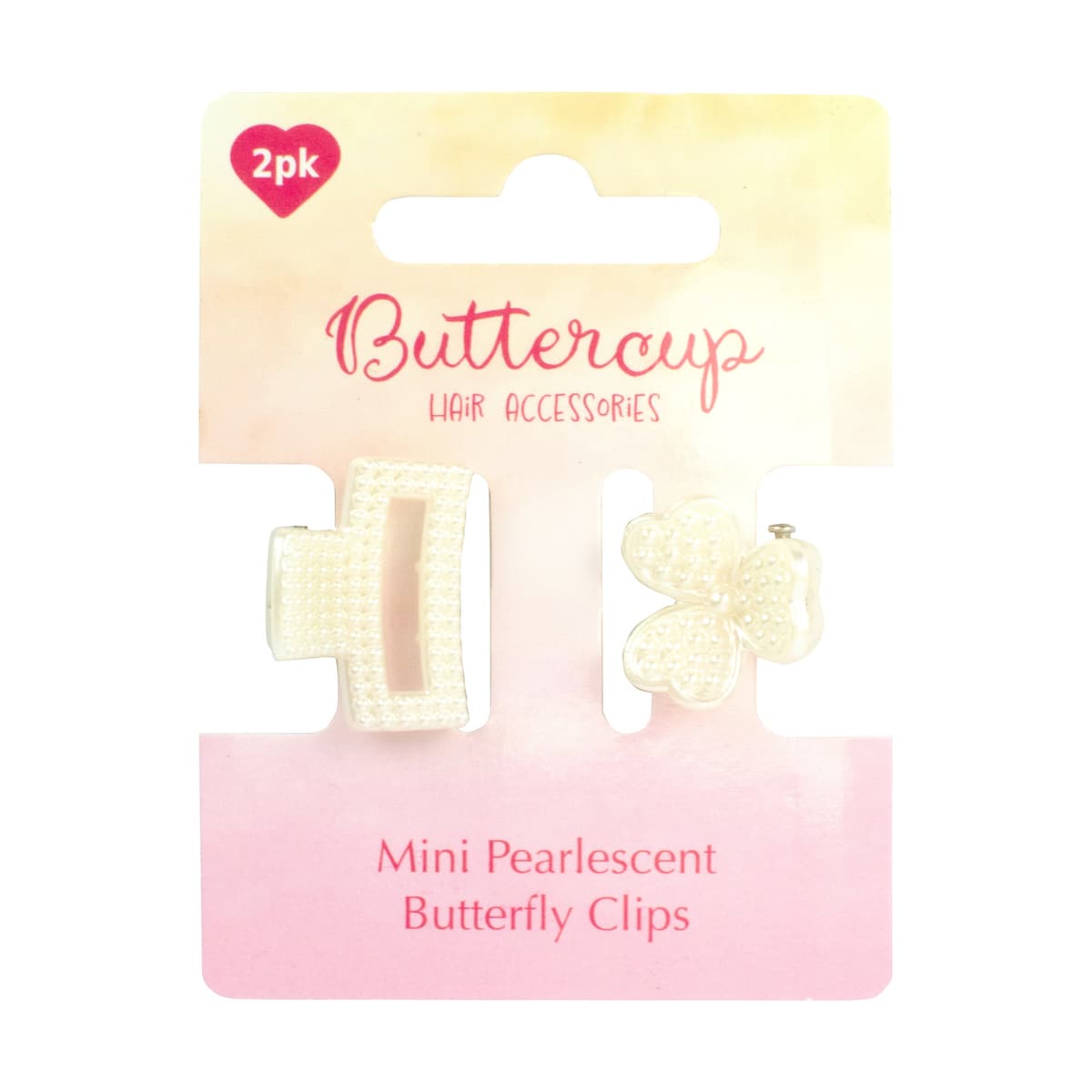 OTL Pearlescent Design Small Butterfly Clips 2