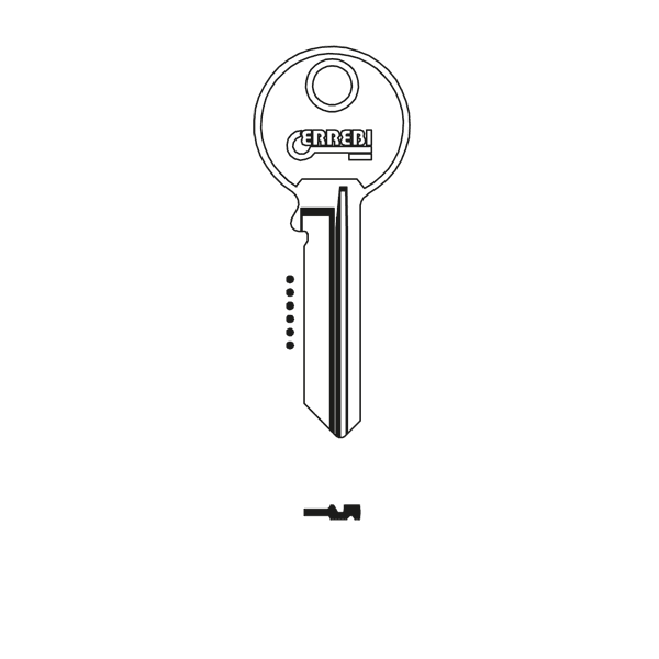 Errebi Cylinder Key Blank Orion YAL11 Silca YA4