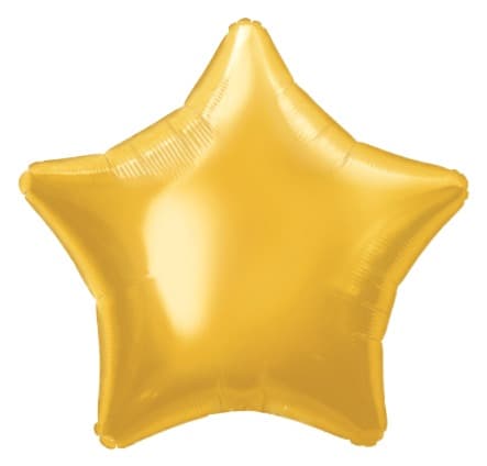 Unique Party 20'' Bulk Classic Gold Star Shaped  Foil Balloon