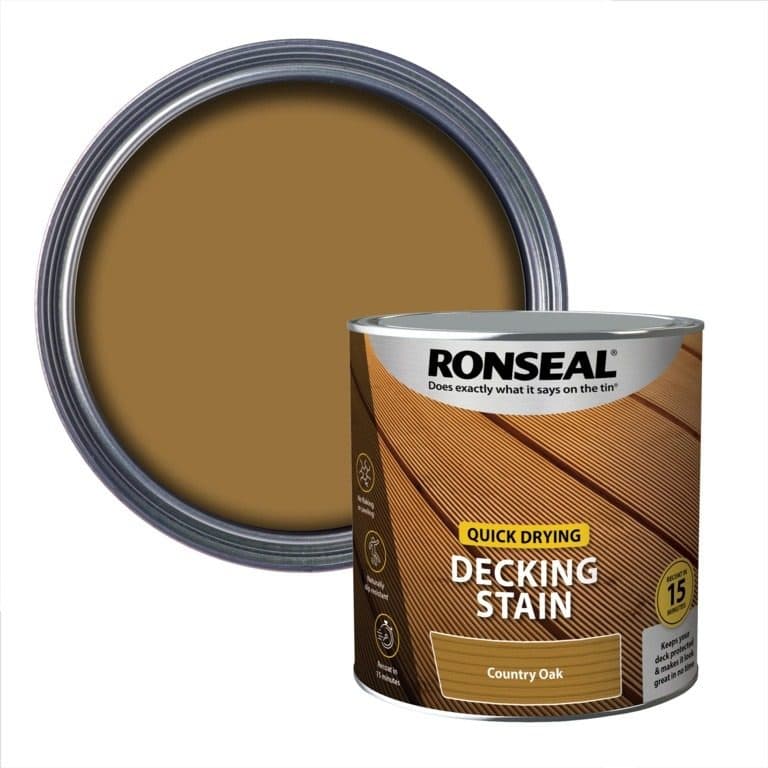 Ronseal Quick Drying Decking Stain Country Oak  2.5l
