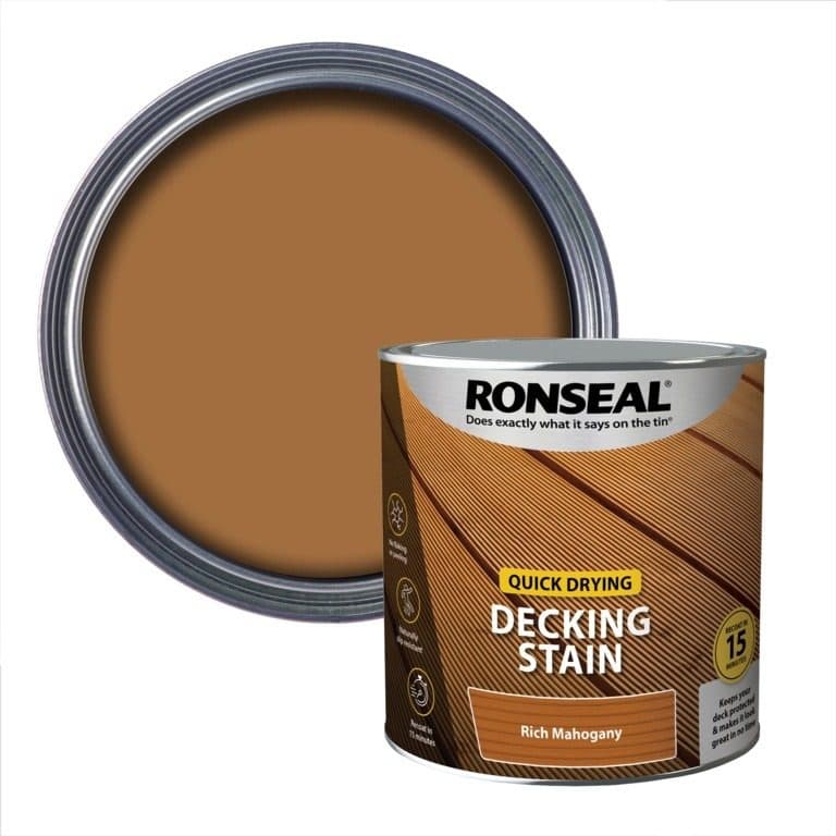 Ronseal Quick Drying Decking Stain Rich Mahogany   2.5l