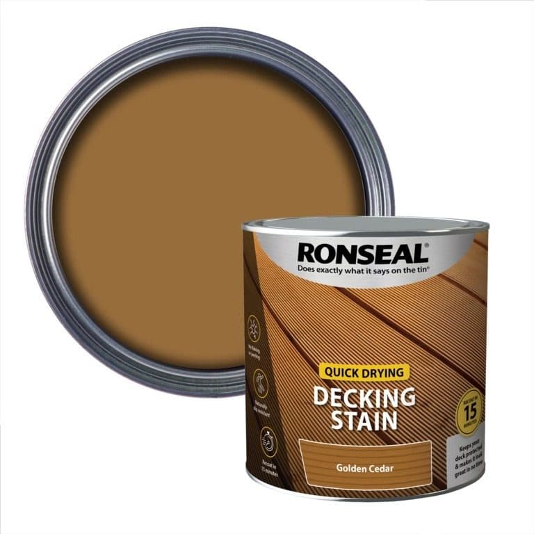 Ronseal Quick Drying Decking Stain Golden Ceder 2.5l