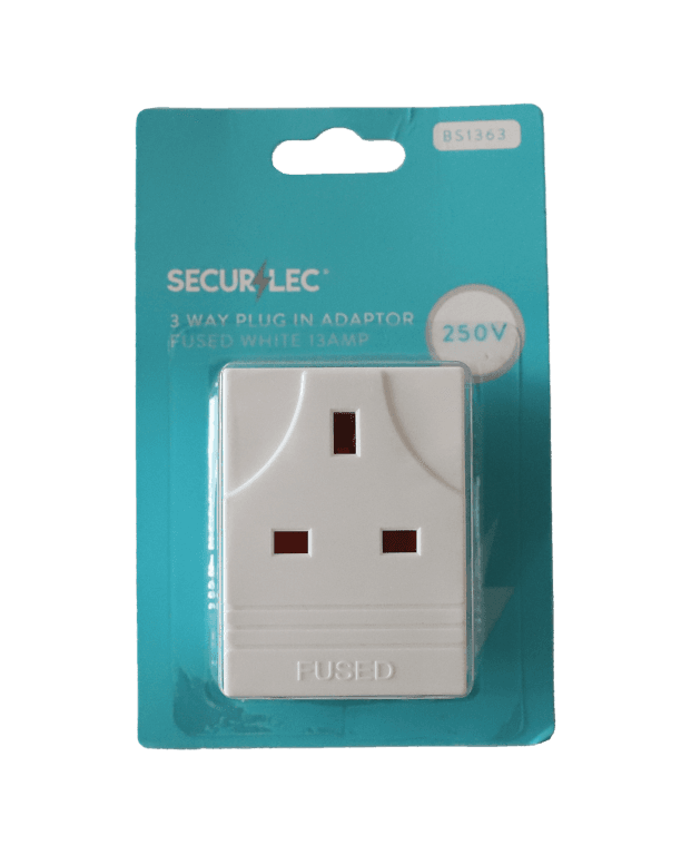 Securplumb 3w Plug In Adapter Fused Wht 13amp