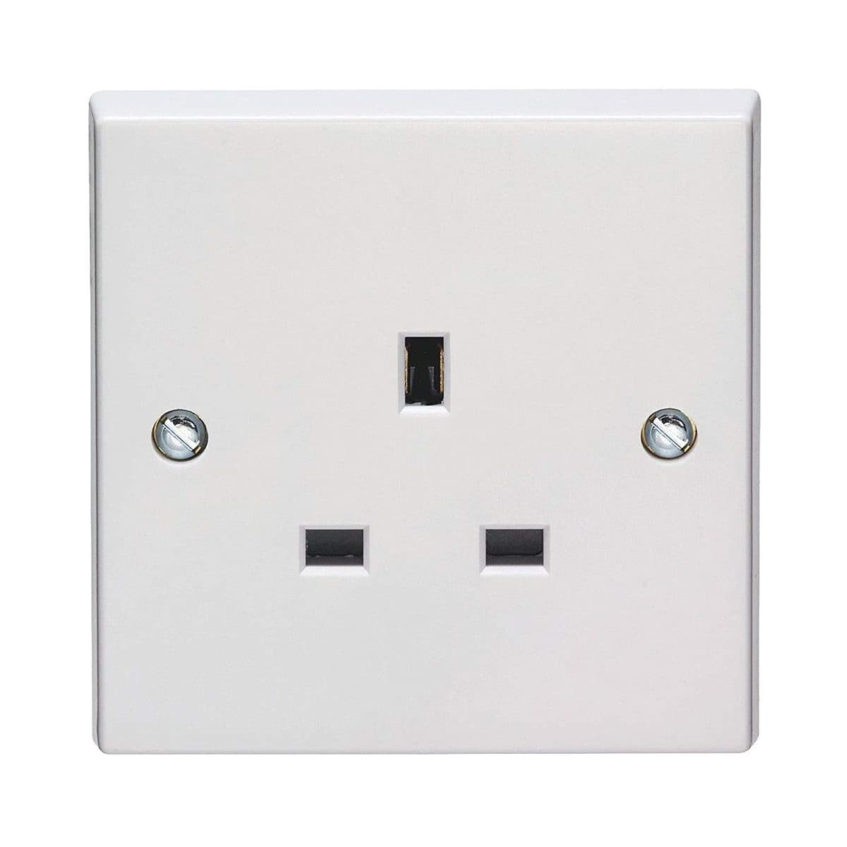 Status 1 gang 13 amp Wall Socket Unswitched White Status 1 pk in Poly Bag