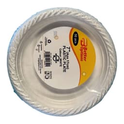 Better Options 7" White Plastic Plate 50pcs 1