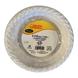 Better Options 5oz Plastic White Bowl 50pcs 1