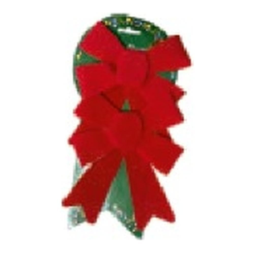 Christmas 13*16cm Flocking Bow 2Pc/Set