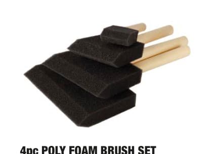 Amtech 4-Piece poly foam brush set