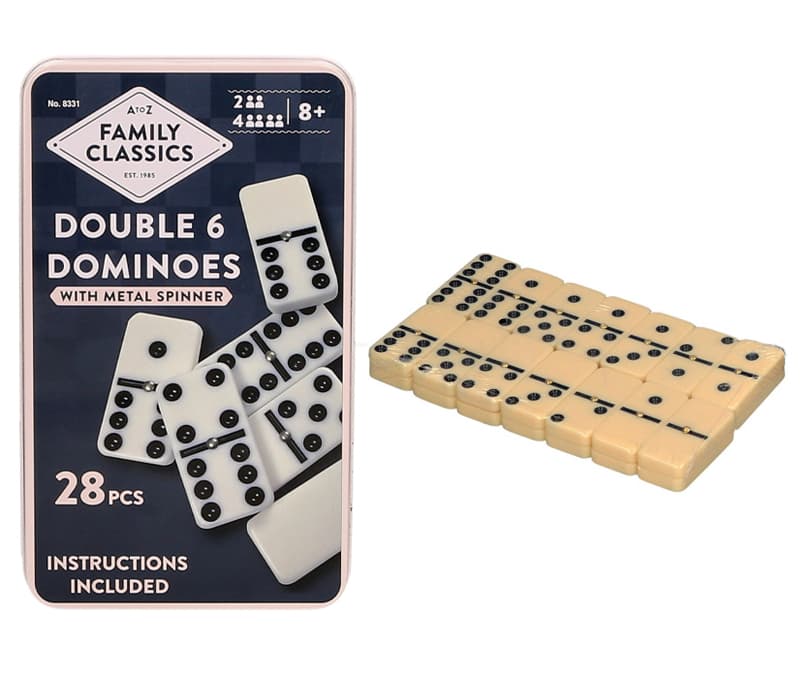 DOUBLE 6 DOMINO IN TIN