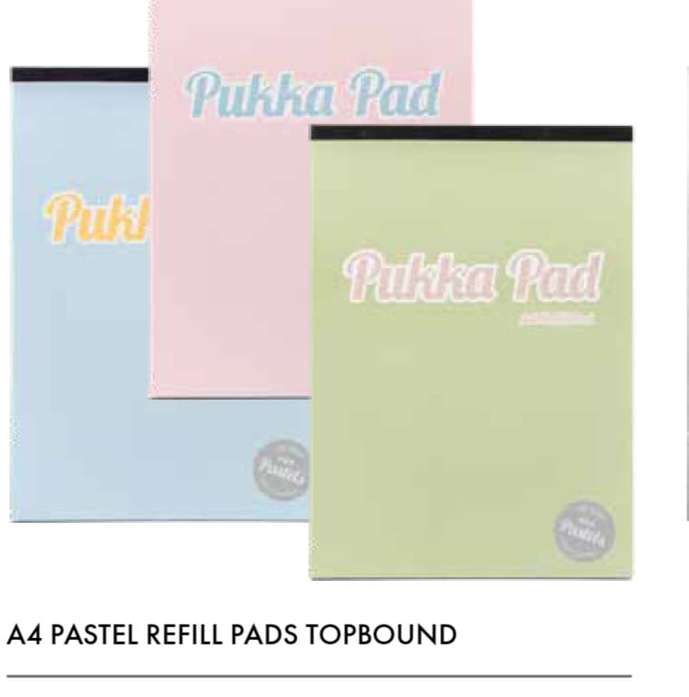 Pukka Pastel Top Ref Pad Asst 160P