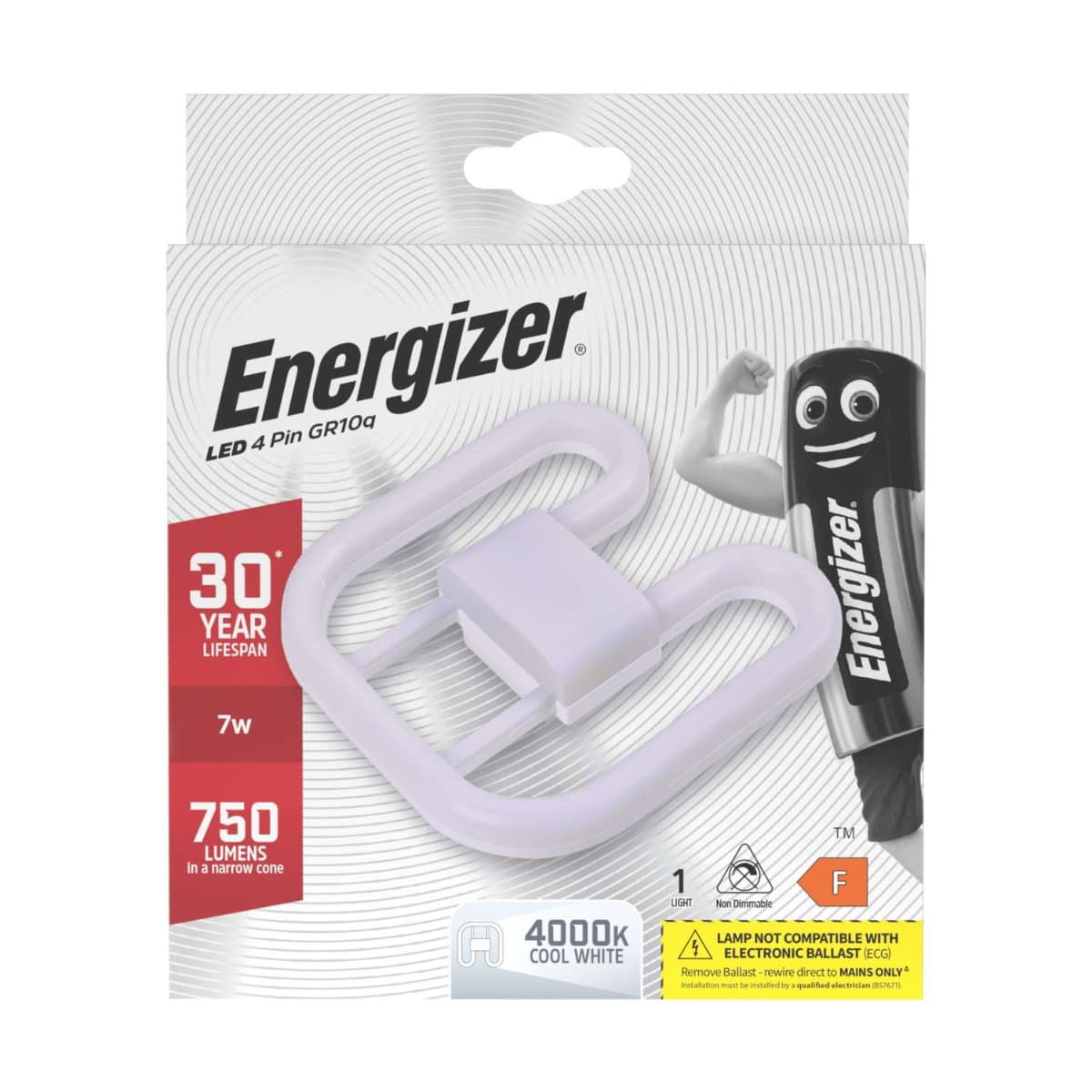 Energizer LED Lamp GR10q 4 Pin 7W 750lm 4000K