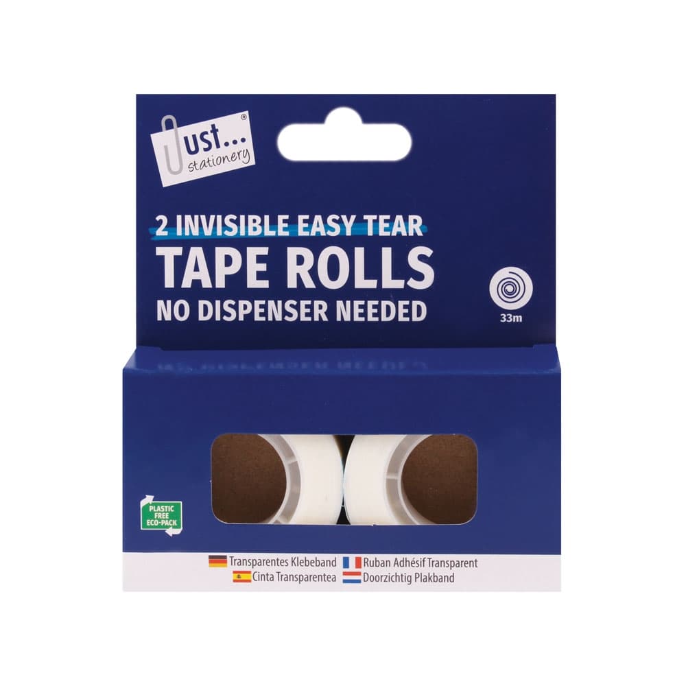 Tallon Invisible Easy Tear Tape 2 18mm x 33m rolls