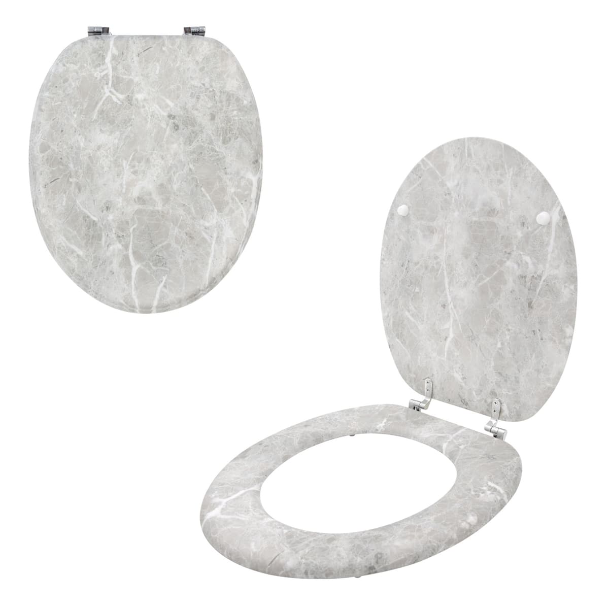 BENROSS Grey Marble Effect Toilet Seat