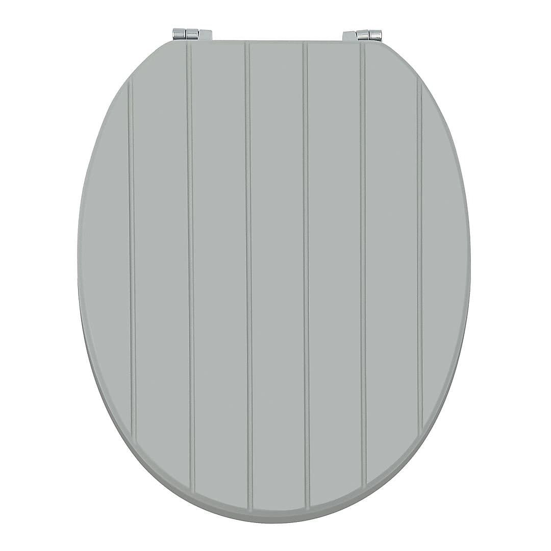 BENROSS Tongue and Groove Grey Toilet Seat