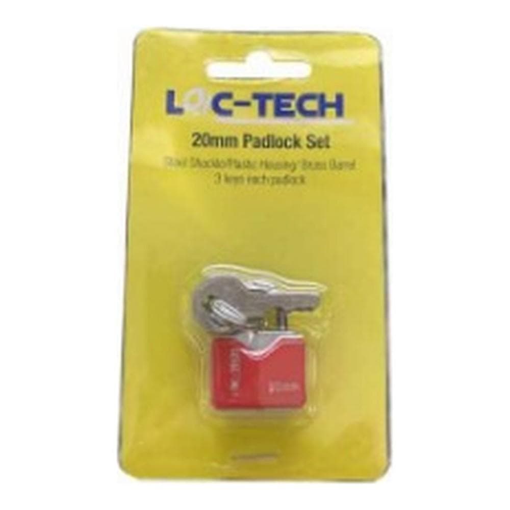 Loc-tech 20mm Padlock Set with Plastic Housing
