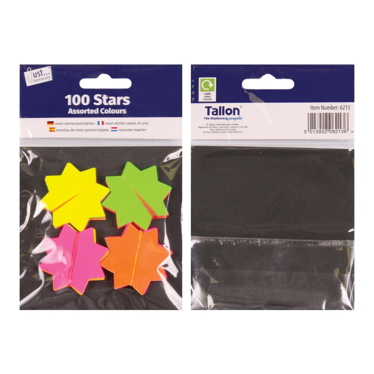 Tallon 100 Fluorescent Stars 42 mm x 42mm