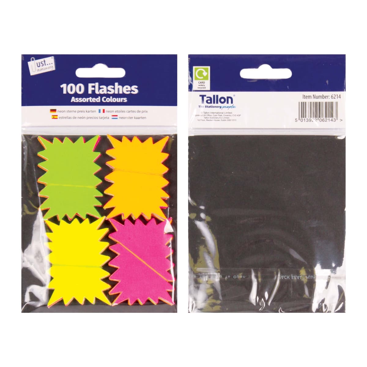Tallon 100 Fluorescent Stars 56 mm x 42mm