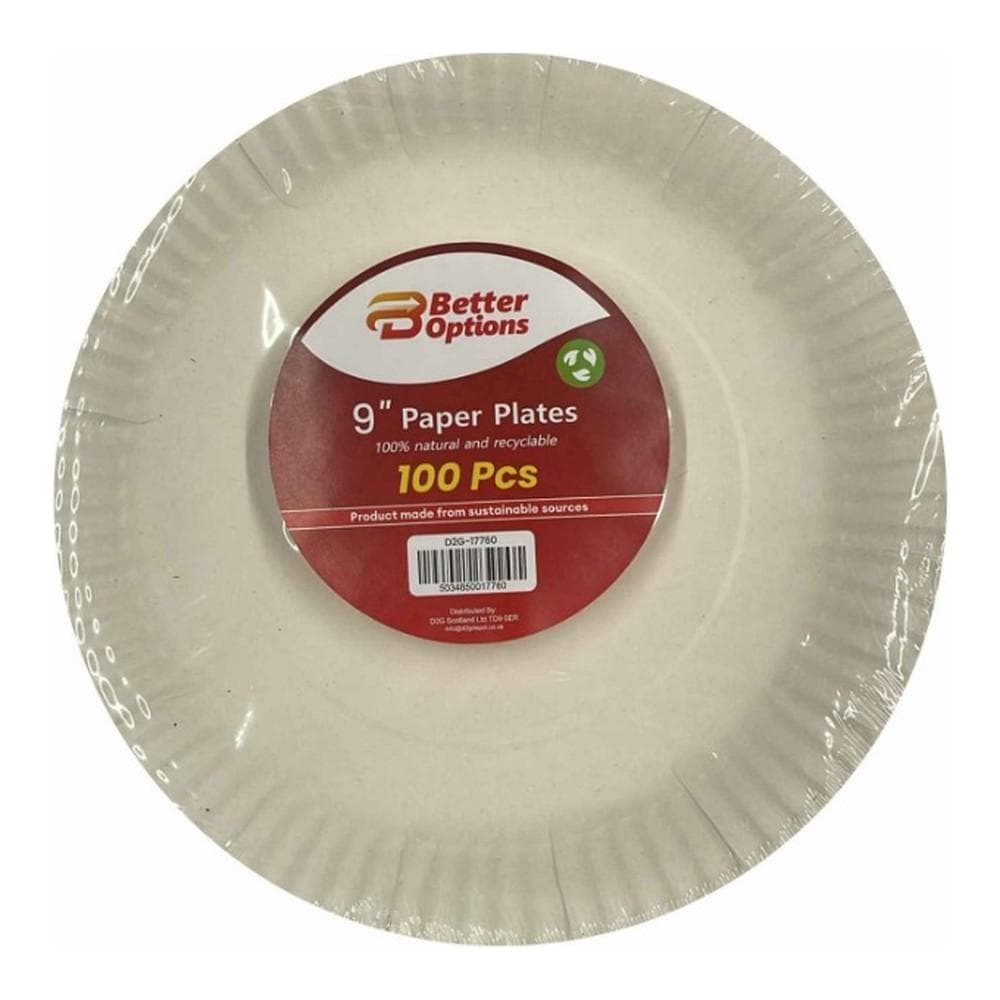 Better Options 9" Paper Plates 100pk