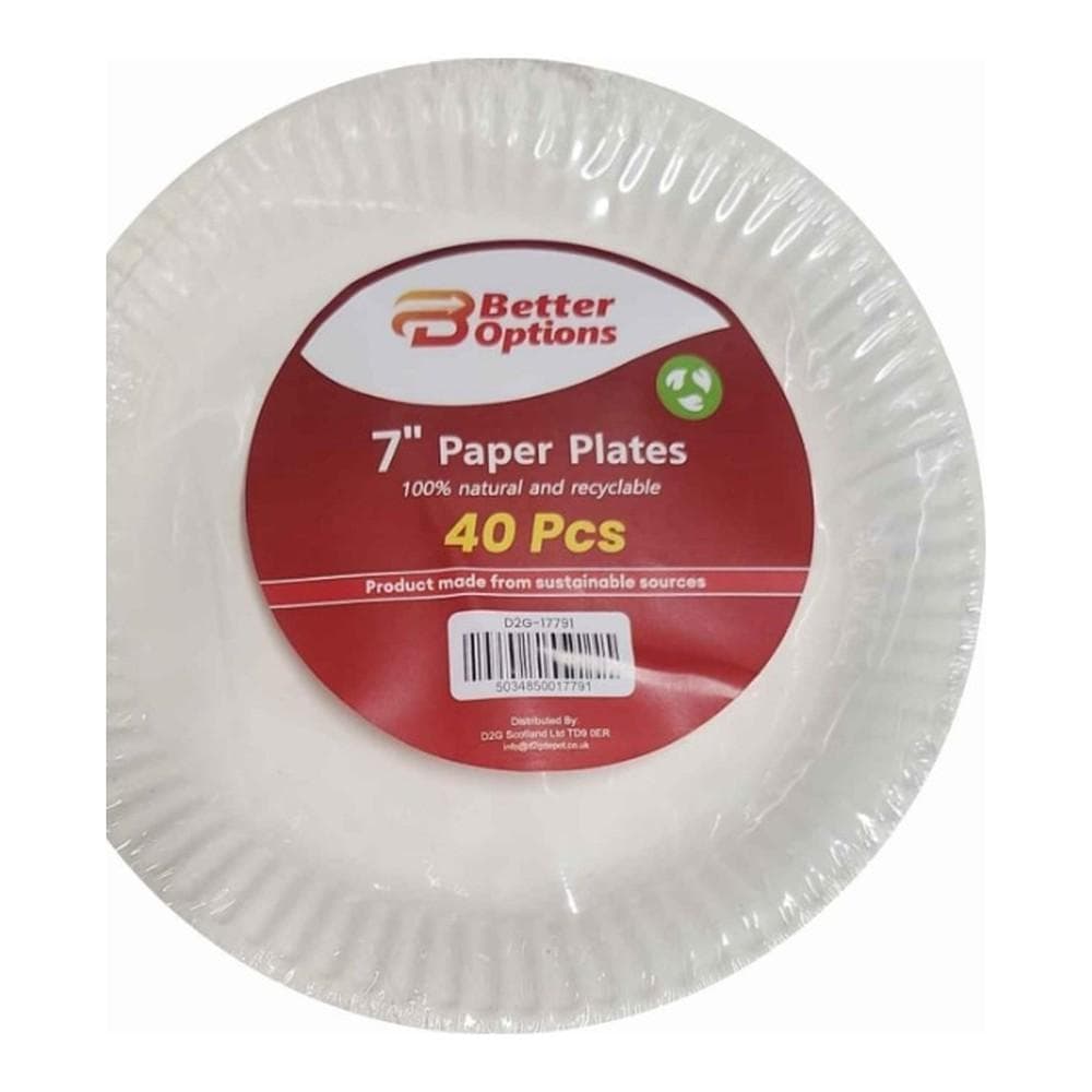 Better Options 7" Paper Plates 40pk