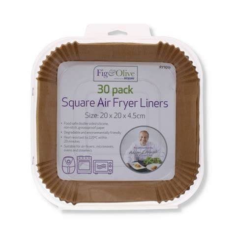 Ryso 30PK Square Air Fryer Liners 20x20x4.5cm