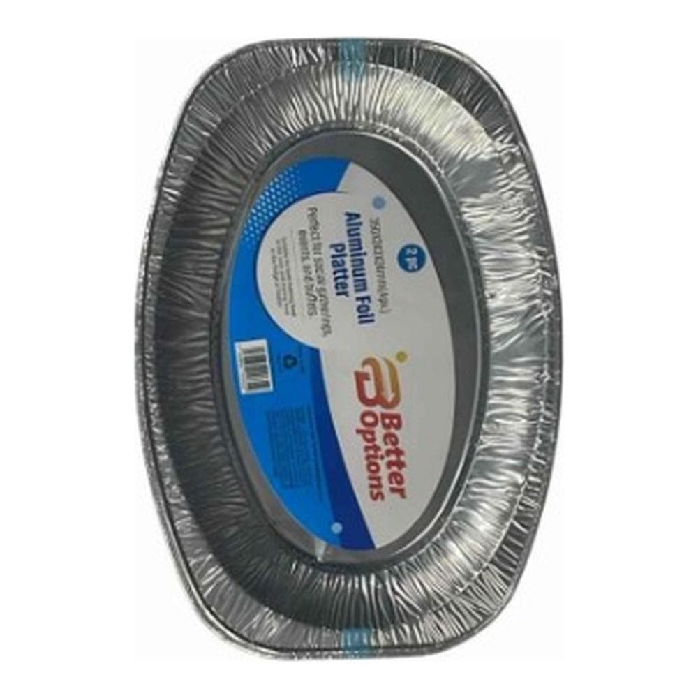 Small Aluminium Foil Platter ( 2pcs) 350x243x24mm(apx.)